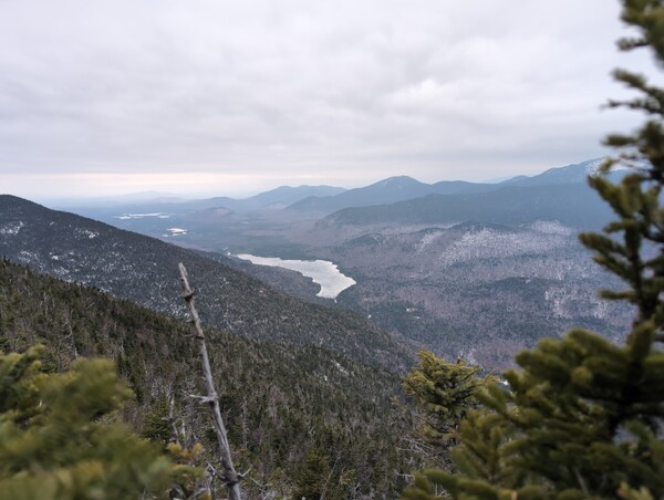 View of Upper Ausable Lake from Mount Colvin