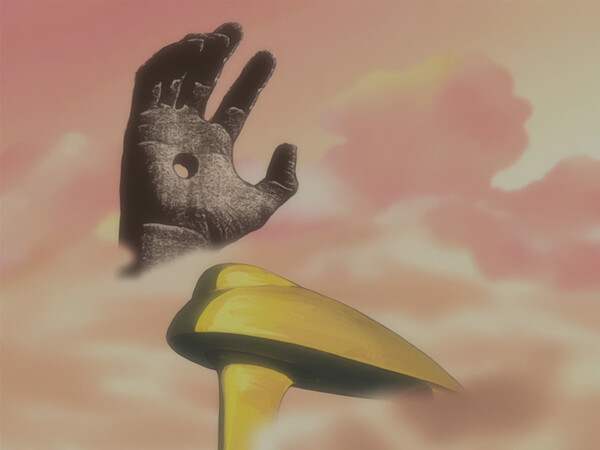 Tsurumaki's hand in episode 5