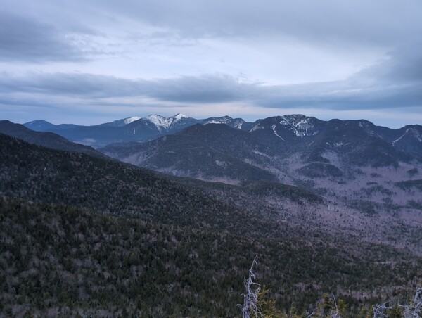 View of the Great Range from ledges near Bear Den Mountain